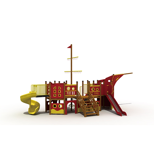 Parco di divertimenti Parco giochi all'aperto per bambini in legno Nave pirata Playset
