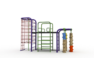 Playset da arrampicata in plastica per parco giochi per adolescenti all'aperto della scuola primaria