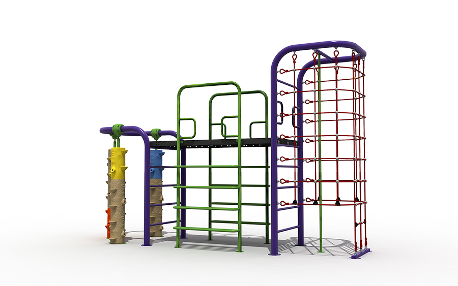 Playset da arrampicata in plastica per parco giochi per adolescenti all'aperto della scuola primaria
