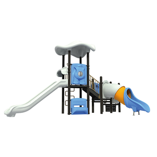 Set da gioco per bambini nello spazio esterno Casetta per giochi con scivolo modulare per esterni Attrezzature per parchi giochi personalizzabili per parco divertimenti